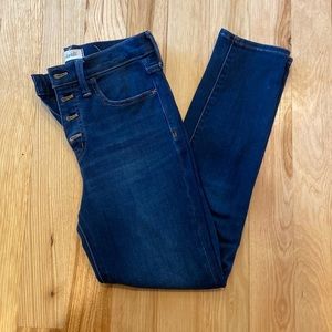 Madewell button fly high rise skinny crop Jean